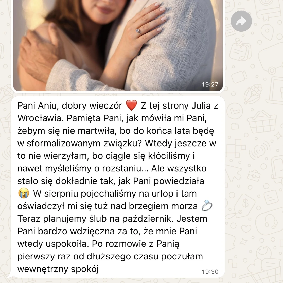 Opinia klientki o zaręczynach podczas urlopu